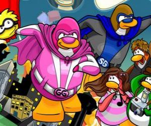 Puzzle Οι υπερήρωες πιγκουΐνους από το Club Penguin